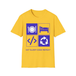 Eat Sleep Code Repeat Unisex Softstyle T-Shirt