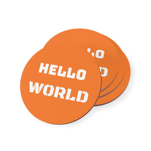 Hello World" Coasters