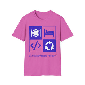 Eat Sleep Code Repeat Unisex Softstyle T-Shirt