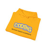 "Coding Because Therapy is Expensive" Unisex Heavy Blend™ Hooded Sweatshirt