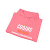 "Coding Because Therapy is Expensive" Unisex Heavy Blend™ Hooded Sweatshirt