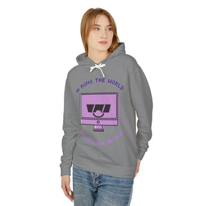 AI Runs the World, And I’m Cool With It Unisex Lightweight Hooded Sweatshirt