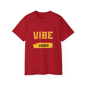 VIBE Coder T-Shirt — Retro Yellow Graphic Tee for Programmers