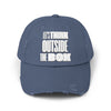 "Think Outside The Box" Unisex Distressed Cap