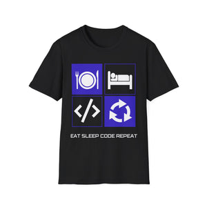 Eat Sleep Code Repeat Unisex Softstyle T-Shirt