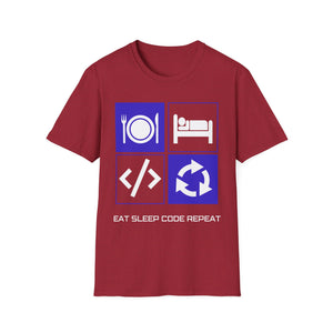 Eat Sleep Code Repeat Unisex Softstyle T-Shirt